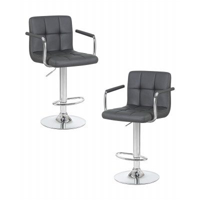 Набор 2 шт Стул барный DOBRIN KRUGER ARM (серый) - купить в Екатеринбурге, в наличии