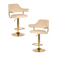 Набор 2 шт Стул барный DOBRIN CHARLY GOLD (бежевый велюр (MJ9-10))