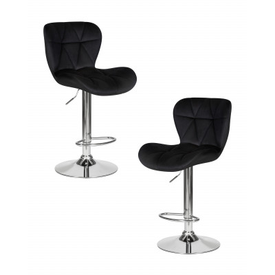 Набор 2 шт Стул барный DOBRIN BARNY (черный велюр (MJ9-101)) - купить в Екатеринбурге, в наличии