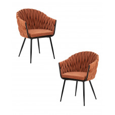 Набор 2 шт Стул обеденный DOBRIN MATILDA (оранжевая ткань (LAR 275-27))