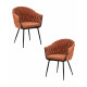 Набор 2 шт Стул обеденный DOBRIN MATILDA (оранжевая ткань (LAR 275-27)) - купить в Екатеринбурге, в наличии