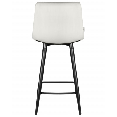 Набор 2 шт Стул полубарный DOBRIN OLIVIA (черные матовые ножки, светло-серый велюр (108-52))