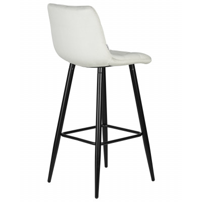 Набор 2 шт Стул барный DOBRIN NICOLE (черные матовые ножки, светло-серый велюр (108-52)) - купить в Екатеринбурге, в наличии