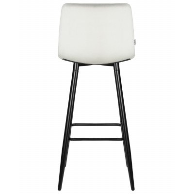 Набор 2 шт Стул барный DOBRIN NICOLE (черные матовые ножки, светло-серый велюр (108-52)) - купить в Екатеринбурге, в наличии