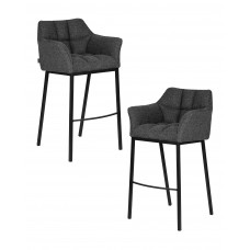 Набор 2 шт Стул барный DOBRIN LUCAS (серая ткань (F-22))