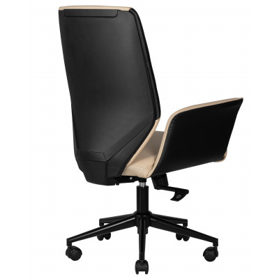 Офисное кресло для руководителей DOBRIN MAXWELL (кремово-черный)