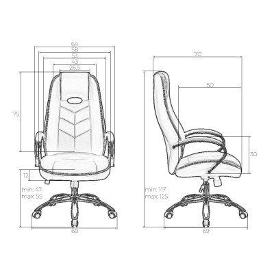 Офисное кресло DOBRIN TOBIAS (черный) - купить в Екатеринбурге, в наличии