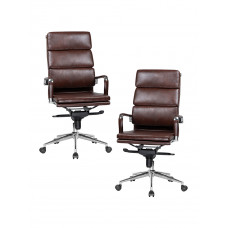 Набор 2 шт Офисное кресло для руководителей DOBRIN ARNOLD (коричневый)