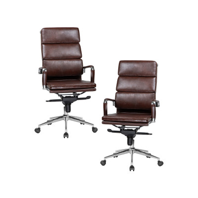 Набор 2 шт Офисное кресло для руководителей DOBRIN ARNOLD (коричневый) - купить в Екатеринбурге, в наличии