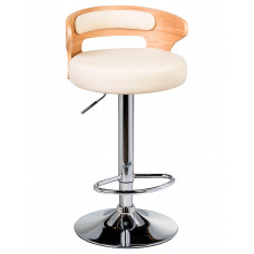Стул барный DOBRIN FRED (натуральное дерево, кремовый)