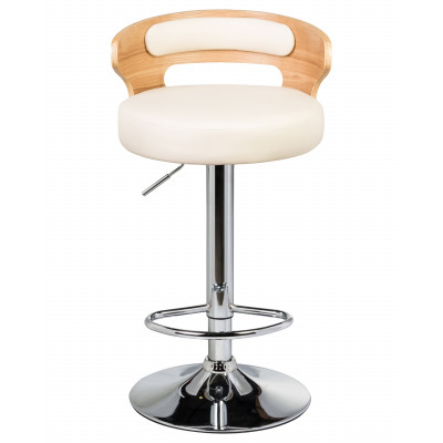 Стул барный DOBRIN FRED (натуральное дерево, кремовый)