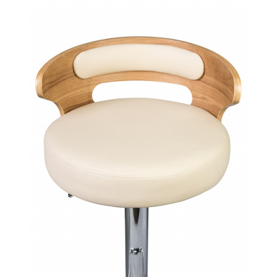 Стул барный DOBRIN FRED (натуральное дерево, кремовый)