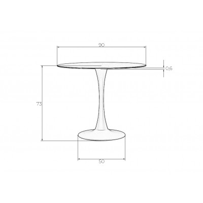 Стол обеденный MIA (черная столешница, черное основание) - купить в Екатеринбурге, в наличии