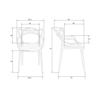 Стул обеденный DOBRIN MASTERS (тёмно-серый (GR-04))
