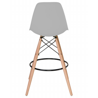 Стул барный DOBRIN DSW BAR (ножки светлый бук, цвет сиденья светло-серый (GR-01)) - купить в Екатеринбурге, в наличии