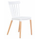 Стул обеденный DOBRIN THEO (ножки светлый бук, цвет белый (W-02))