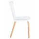 Стул обеденный DOBRIN THEO (ножки светлый бук, цвет белый (W-02))