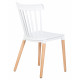 Стул обеденный DOBRIN THEO (ножки светлый бук, цвет белый (W-02))