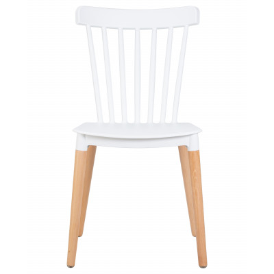 Стул обеденный DOBRIN THEO (ножки светлый бук, цвет белый (W-02))