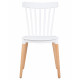 Стул обеденный DOBRIN THEO (ножки светлый бук, цвет белый (W-02))