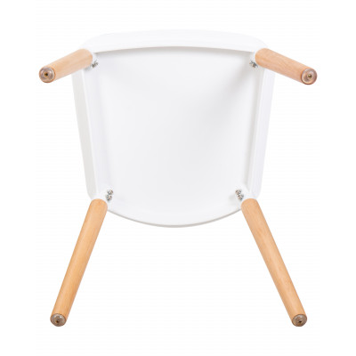 Стул обеденный DOBRIN THEO (ножки светлый бук, цвет белый (W-02))