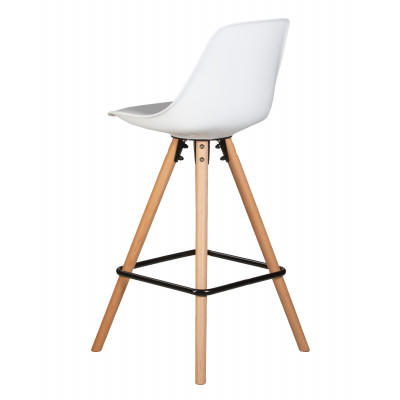 Набор 2 шт Стул полубарный DOBRIN RONNI (ножки светлый бук, белый (ZL-W-02)) - купить в Екатеринбурге, в наличии