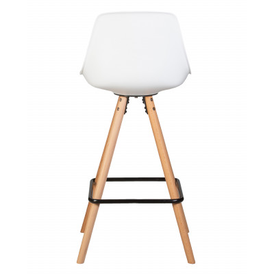 Набор 2 шт Стул полубарный DOBRIN RONNI (ножки светлый бук, белый (ZL-W-02)) - купить в Екатеринбурге, в наличии