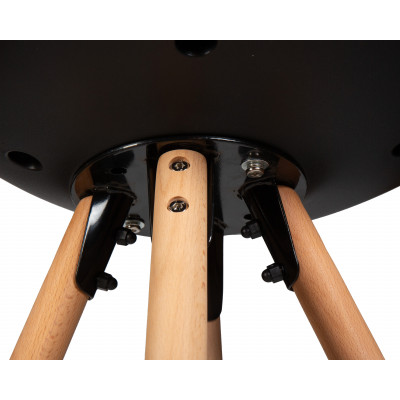 Стул полубарный DOBRIN RONNI (ножки светлый бук, черный (B-03))