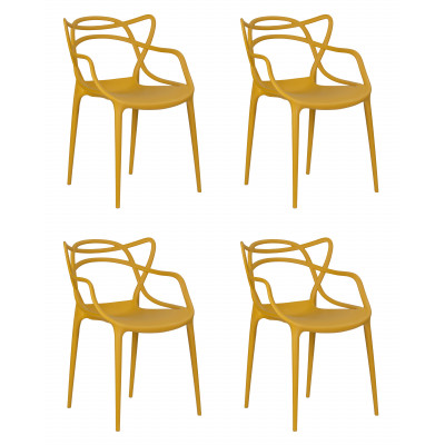 Набор 4 шт Стул обеденный DOBRIN MASTERS (горчичный (Y-03))