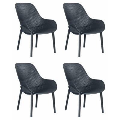 Набор 4 шт Кресло DOBRIN LONZO (антрацит (GR-12) с УФ-защитой) - купить в Екатеринбурге, в наличии
