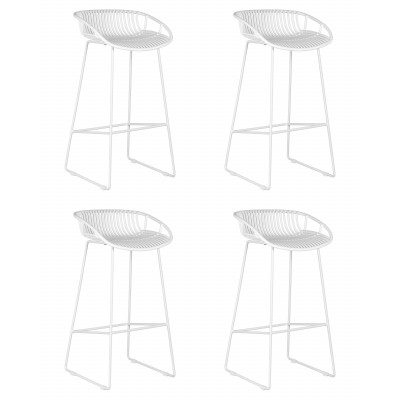 Набор 4 шт Стул барный DOBRIN FRANK (белый) - купить в Екатеринбурге, в наличии