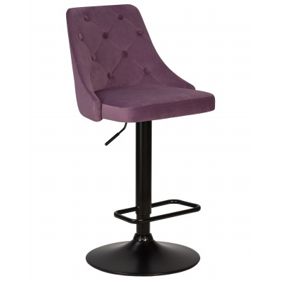 Стул барный DOBRIN JOSEPH BLACK (пудрово-сиреневый велюр (MJ9-52)) - купить в Екатеринбурге, в наличии