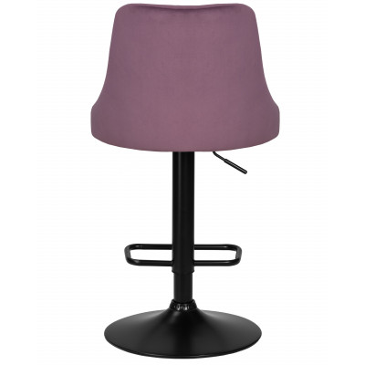 Стул барный DOBRIN JOSEPH BLACK (пудрово-сиреневый велюр (MJ9-52)) - купить в Екатеринбурге, в наличии