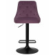 Стул барный DOBRIN JOSEPH BLACK (пудрово-сиреневый велюр (MJ9-52)) - купить в Екатеринбурге, в наличии