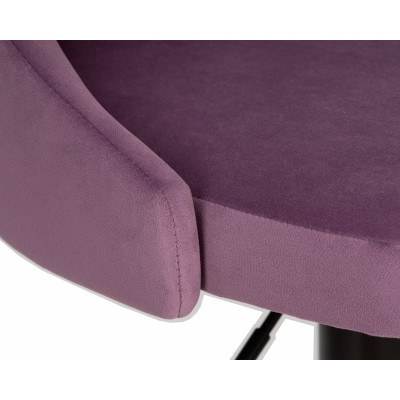 Стул барный DOBRIN JOSEPH BLACK (пудрово-сиреневый велюр (MJ9-52)) - купить в Екатеринбурге, в наличии