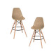 Набор 2 шт Стул барный DOBRIN DSW BAR (ножки светлый бук, цвет сиденья бежевый (GR-03)) - купить в Екатеринбурге, в наличии