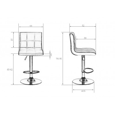 Стул барный DOBRIN CANDY (кремовый) - купить в Екатеринбурге, в наличии