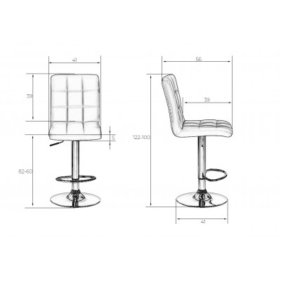 Стул барный DOBRIN KRUGER (чёрный) - купить в Екатеринбурге, в наличии