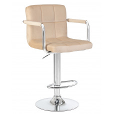 Стул барный DOBRIN KRUGER ARM (бежевый велюр (MJ9-10))