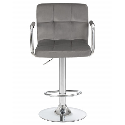 Набор 2 шт Стул барный DOBRIN KRUGER ARM (серый велюр (MJ9-75))