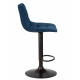 Стул барный DOBRIN TAILOR BLACK (синий велюр (MJ9-117))