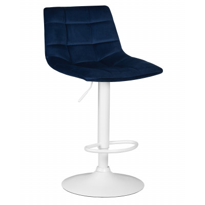 Набор 2 шт Стул барный DOBRIN TAILOR WHITE (синий велюр (MJ9-117))