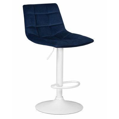 Набор 2 шт Стул барный DOBRIN TAILOR WHITE (синий велюр (MJ9-117))