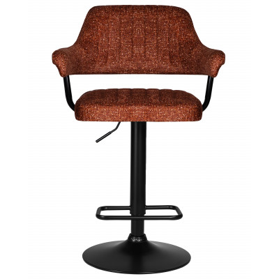 Стул барный DOBRIN CHARLY BLACK (терракотовый твид (LEO56))