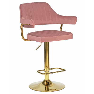 Набор 2 шт Стул барный DOBRIN CHARLY GOLD (розовый велюр (MJ9-32))