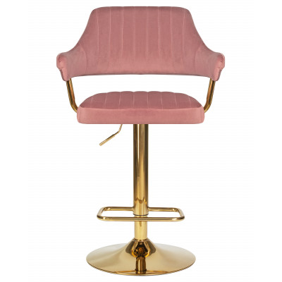 Набор 2 шт Стул барный DOBRIN CHARLY GOLD (розовый велюр (MJ9-32))