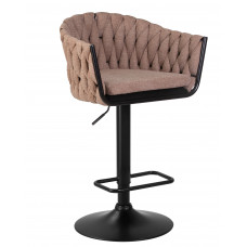 Стул барный DOBRIN LEON (коричневая ткань (LAR 275-3))