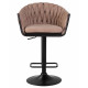 Стул барный DOBRIN LEON (коричневая ткань (LAR 275-3))