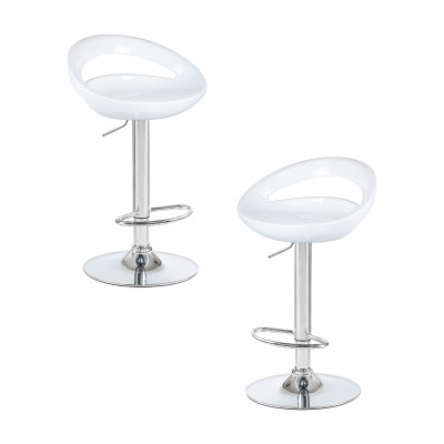 Набор 2 шт Стул барный DOBRIN DISCO (белый) - купить в Екатеринбурге, в наличии