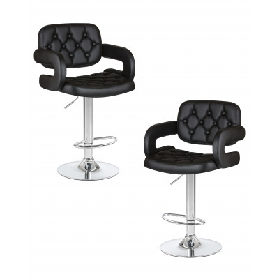 Набор 2 шт Стул барный DOBRIN TIESTO (чёрный) - купить в Екатеринбурге, в наличии